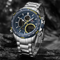 NAVIFORCE 9182 мужские часы лучший бренд класса люкс спортивные часы с большим циферблатом хронограф кварцевые наручные часы мужские часы Relogio Masculino